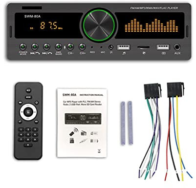 Coche MANDIA DE Bluetooth Digital de Radio estéreo de 12V. Mp3 Jugador 60WX4 FM Kit de Audio USB/SD 3. 5 mm Aux Entrada Bluetooth Finde,Compatible con La MayoríA De Dispositivos(BT Radio)