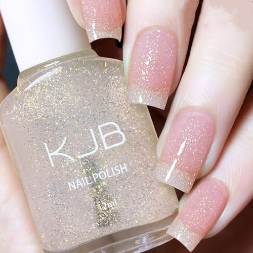 EONFAVE Silver Glitter Gel Nail Polish - Quick Dry, Long Lasting, No Bake Lamp Needed