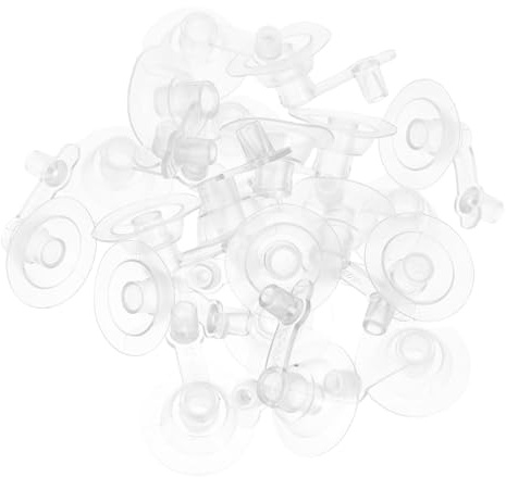Sosoport 20 StüCk Aufblasbare Ventile Transparent FüR Schwimmringe Kissen Und Spielzeug LuftbettzubehöR Mit Dichter Abdichtung Vielseitige PVC AufblasdüSen FüR AußEn Und Innen