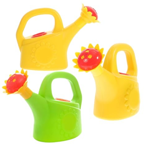 Mikinona 3 Piezas Regadera Infantil de Plástico para Baño y Jardín Educativo para Juguete de Agua para Imaginación Temprana Diseño Seguro y Resistente para Casa y Exterior