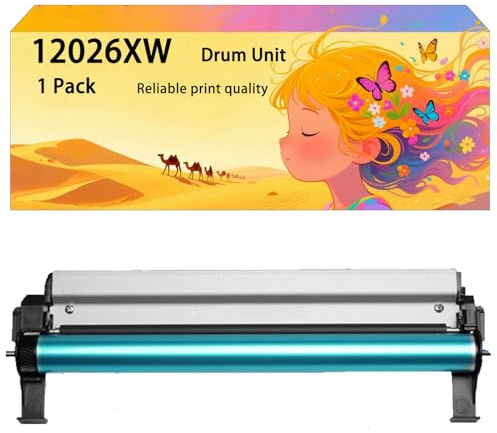 Unité de Tambour à Haut rendement 12026XW Compatible, Rechange pour l'unité d'imagerie avec Cartouche de Tambour des imprimantes pour Lexmark E120 E120n 1 Pack Black