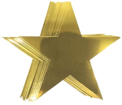 HOMOCONO Decorazioni Stelle Oro in Carta 12 Pezzi per Feste Compleanno e Shower, Decorazione a Forma di Stella per Pareti e Tavoli