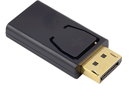 DITM® Adaptateur Displayport Male vers HDMI Femelle plaqué Or Ultra Compact Noir