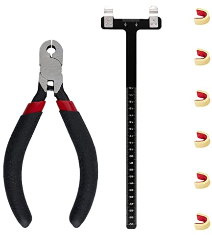 Huntingdoor Bogenschnur Nockpunktzange T-Form Bogen Quadrat Lineal Set Bogenschießen Nocking Points Zange Tuning Kit für Recurve Bogen Langbogen Traditioneller Bogen