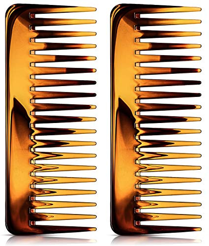 Patelai Wide Tooth Comb Large Hair Detangling Comb for Curly, Wet Dry Hair, No Handle Detangler Accessories(Brown)
