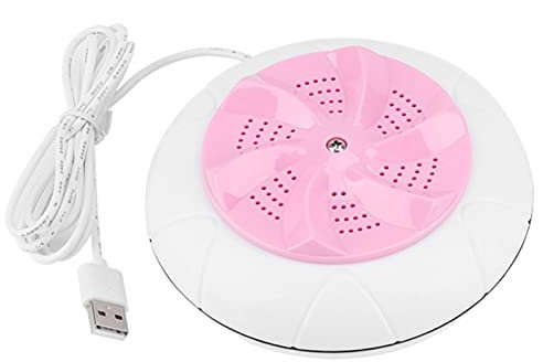 Tomotato Mini Lavatrice, Lavatrice Portatile con USB, Lavatrice da Viaggio, Lavatrice per Viaggi d'Affari - Peso Bucato 1 kg(Rosa)