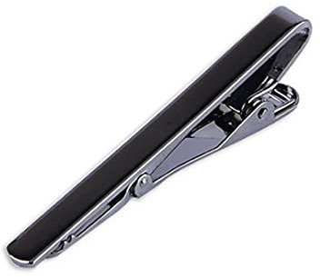 Suwequest Neue Krawattenklammern Herren Krawattenhalter Kristall Hemden Krawattennadel für Hochzeit Gold Krawattennadel Mann Zubehör A-Black