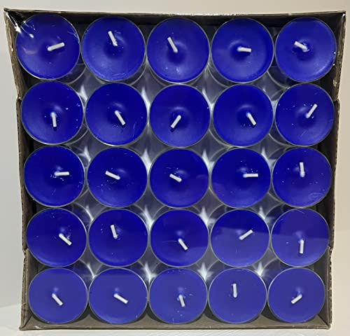 Løgum Kloster Lys Dänisch Nightlights, Teelichter 50er Box transparente Hülle Brenndauer +/- 8 Std. (Marineblau 92)