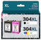 JORBO Remanufactured 304XL Printer Cartridges Replacement for HP 304 XL Multipack Black and Colour Compatible for Envy 5000 5010 5020 5030 5032, Deskjet 2620 2622 2630 3720 3735 3750 3760 3762 3764