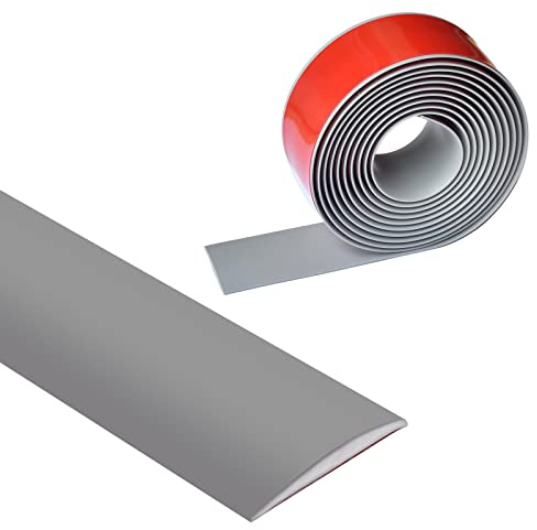 Grau Übergangsprofil Wasserdicht Selbstklebend 5cm Breit Vinyl Übergang Sschiene | Boden-Leiste Zum Vinyl Übergangs-für Fußböden | Ungelochte Abdeckleiste | Bodenprofil | Türschwelle Zum Kleben 1m