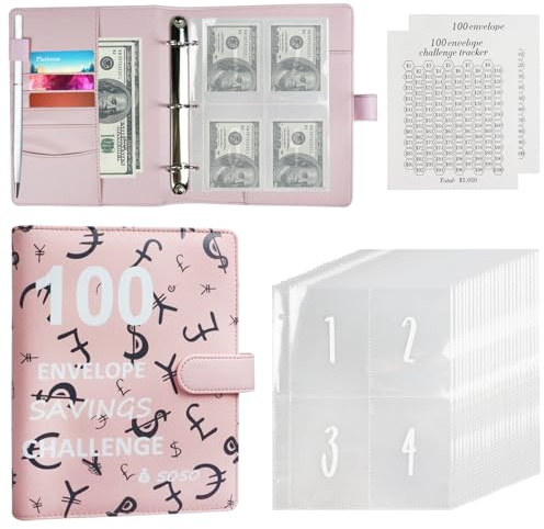 WithFlying Spardose Spardose mit Zählwerk zum Ankreuzen, wiederverwendbares Sparschwein für Erwachsene und Kinder mit Sparziel (Rosa)