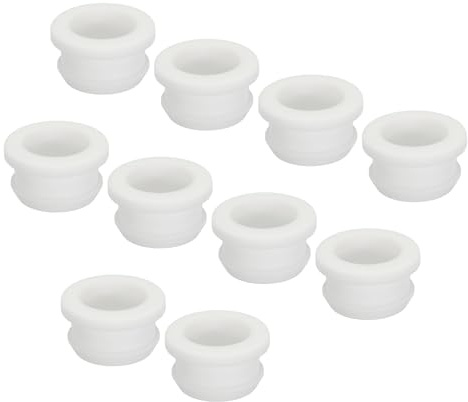QUARKZMAN 10Stk Schnapp Gummi Dichtung Stecker Halterung Durchm 20mm ID 16mm Dichtung Kratzschutz für Elektroboxen Kabelrohre Weiß