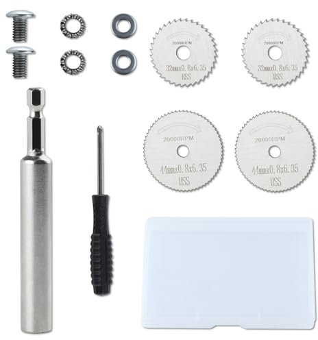 LEONTOOL Tagliatubi interno per tubi in PVC con 4 lame sostituite, gambo esagonale da 1/4 di pollice in PVC idraulico interno/esterno, set di tagliatubi in plastica per plastica PVC legno metallo