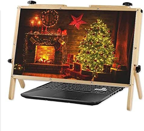 Magnifying Glasses Computer Screen Magnifier for Desktop,22 Inch Anti Blue Light Laptop Screen Protector Holder,3X Magnifying Glass Read Magnifier,Portable Tablet Enlarger Projecto