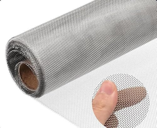 Rejilla de alambre de malla fina, 1 mm de ancho de malla, para bancal alto, malla metálica de acero inoxidable, 40 x 248 cm, para ratones, conejos, pollitos