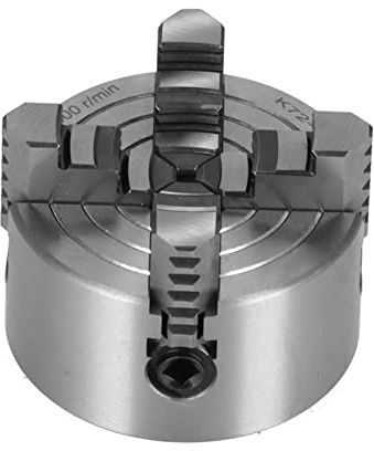 Portabrocas de Torno de Metal de 4 Mordazas, Portabrocas de Torno Manual, con Llave y Tornillos K72-80 Acero de Alta Velocidad 4000r/min 80 Mm/3,15 Pulgadas Accesorios de Torno