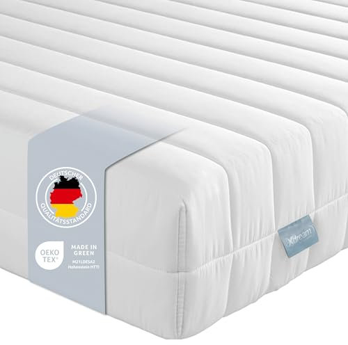 XDREAM Pure 7-zons madrass 180 x 200 cm | Ergonomisk kall skummadrass | Oeko-TEX | Hårdhetsgrad H4 (H4), allergivänlig och antibakteriell, 11 cm hög 180 x 200 cm