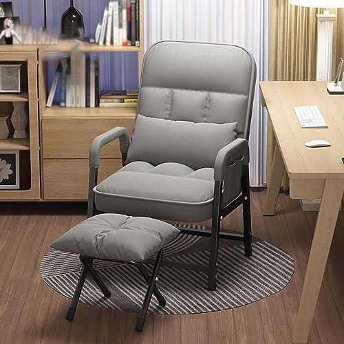 Moderner Freizeitstuhl mit Ottoman-Set, verstellbarer Liegesessel mit Fußstütze, bequemes Relax-Sofa für Schlafzimmer oder Wohnzimmer