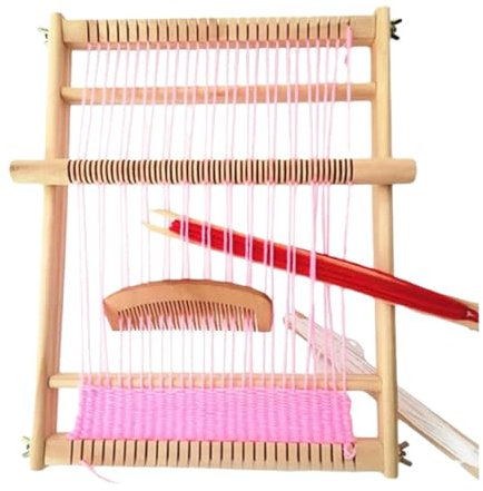 AMENGJ Strickliesel Erwachsene Webstuhl-Set, Tischwebstuhl, Multi-Basteln, Basteln, Holz, Lernspielzeug for Anfänger