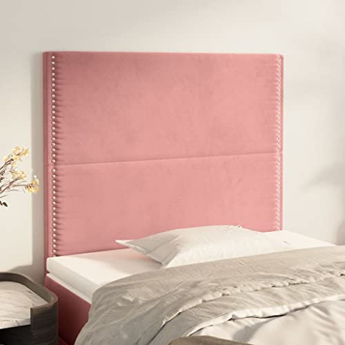 XINCXIN Kopfteil, wandkissen wandpolster Bett kopfteil headboard for Bed wandpolster Bett e 2 STK. Rosa 100x5x78/88 cm Samt