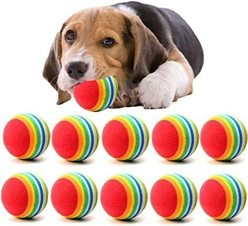 Niedliches Mini-Hundespielzeug für kleine Hunde, Kaubälle für Haustiere, Tennisball, 10 Stück