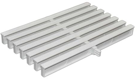 HBALDTEDC Rejilla de desbordamiento de desagüe de Piscina, Rejilla de Drenaje de plástico for Piscina, baño, Color Blanco, Varios Anchos, 100 cm de Largo, Paquete de 1, 5 y 10(18x100CM/5pieces)