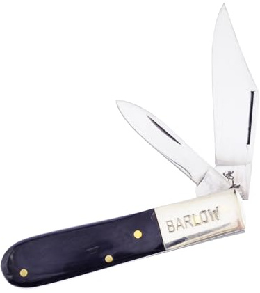 WhiteTail Cutlery Pocket Knife WT-0114BH Barlow with a Buffalo Horn Handle German Stainless Steel Blades Closed 3.25 Inches