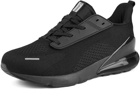 CENNID Chaussures Diabétiques Hommes Orthopédiques Antidérapantes Basket Scratch Confortables Chaussures de Marche pour Pieds Sensibles, Noir 44 EU Large
