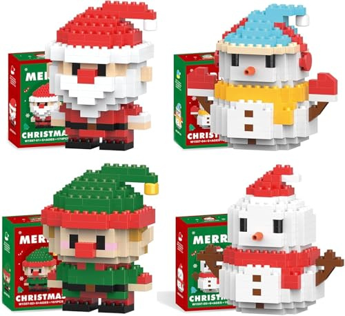 Generisch Weihnachtsbausteine ​​Spielzeug, Mini -Bausteine ​​Weihnachtskalender 2025, Mini -GebäUdefiguren, Weihnachtsspielzeuggeschenkgeschenk Aus 6 Jahren, Kinder, Erwachsene, Jungen, MäDchen (A)