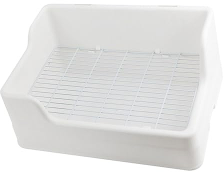 WEKAMOS Kaninchen Käfigtoilette Aus Langlebigem Kunststoff Große Abnehmbare Haustiertoilette Für Kaninchen Hamster Und Meerschweinchen Platzsparend Und Geruchsneutral Haustiertrainer