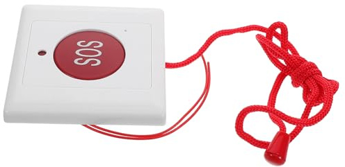 HOMSFOU Pulsante di Emergenza con per Anziani e Allarme Compatto e Facile da Premere Dispositivo Assistivo Portatile Viaggio e Uso Esterno