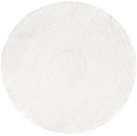 HAMID Alfombra Nansa Interior/Exterior Pet Reciclado – Lavable y Resistente al Agua – Ecológica y Sostenible – Ideal para Terraza, Jardín o Salón (120x120cm, Marfil)