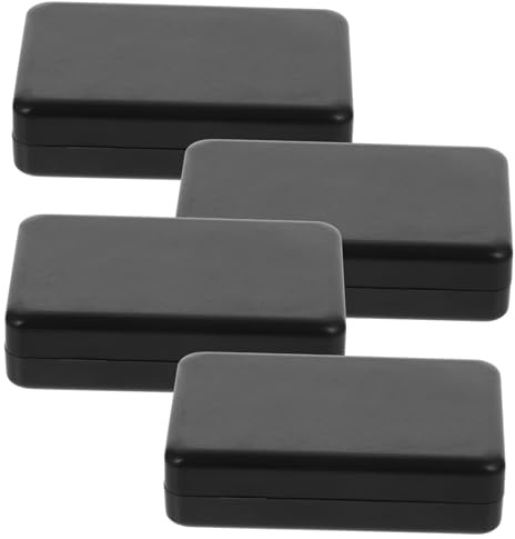 TEHAUX Boite de Derivation en Plastique Noir, Boîte de Jonction Étanche 4 Pcs, Protection du Matériel, Pose Rapide pour Installation Extérieure