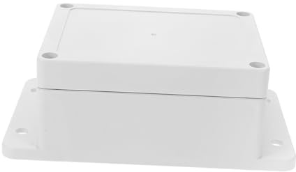 CLISPEED Abs Plastic Junction Box with Flame-retardant Lithium Battery Casing Outdoor Electrical Enclosure with Ears for Easy Installation Weatherproof Monitor Terminal Protection Box