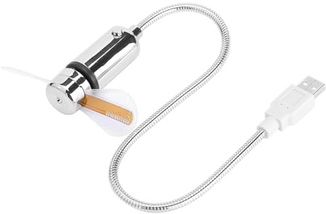 Cryfokt Ventilateur de Message USB avec Col Flexible pour Ordinateur Portable, Lames Souples Durables, Mini Ventilateur LED pour PC