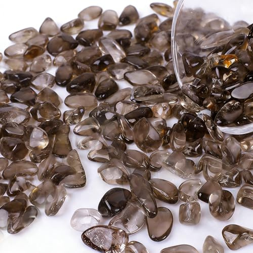 wuyukeji Edelstein Set,400G Trommelsteine kleine Edelsteine,Schmucksteine zur Dekoration für Aquarien, Blumentöpfe, Schmuckherstellung und Wohndekoration(Braun)