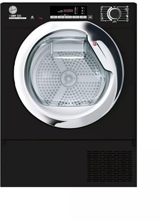 BATDH7A1TCEB Built-In 7kg Heat Pump Tumble Dryer, Black, Integrated, Energy Efficient, Sensor Drying, WiFi Connected