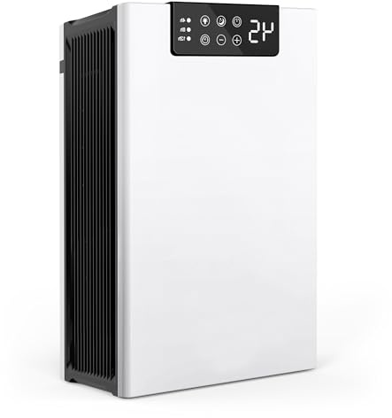 Luftentfeuchter Elektrisch 2800ml, 28dB Leiser Energiesparender Raumentfeuchter mit Filter, für Keller Wohnung Schlafzimmer, Entfeuchter mit Automatischer Abschaltung, LED Anzeige, Timer, Weiß
