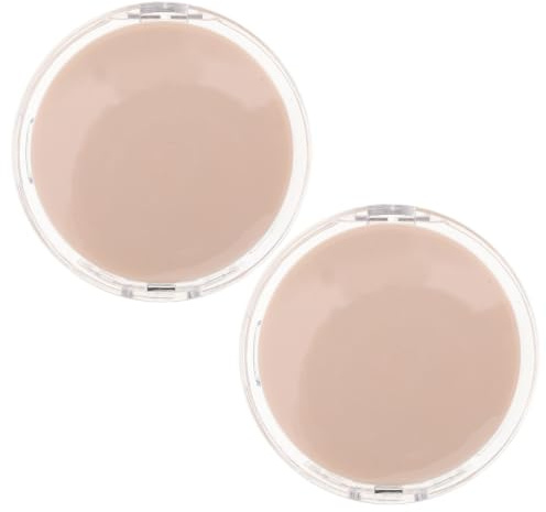 IDEANATEGRATE 2 St Refillbar Puderbox med Puff och Spegel Bärbar Tom Foundationbehållare för Sminksvamp för Resor och Dagligt Bruk