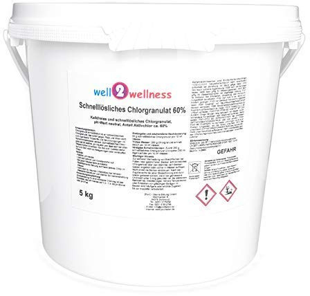 Pool Chlor Granulat schnelllöslich mit 60% Aktivchlor 5,0 kg | 60% Aktivchlor