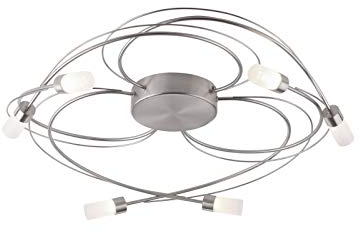 LED Deckenleuchte Paul Neuhaus Nelia 8250-55 Lampe Dimmbar Stahl Weiß