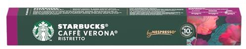 Starbucks - Verona Coffee Capsules - Roasty Sweet & Dark Coco - Compatible avec Nespresso - Excellent Goût - 10 Unités