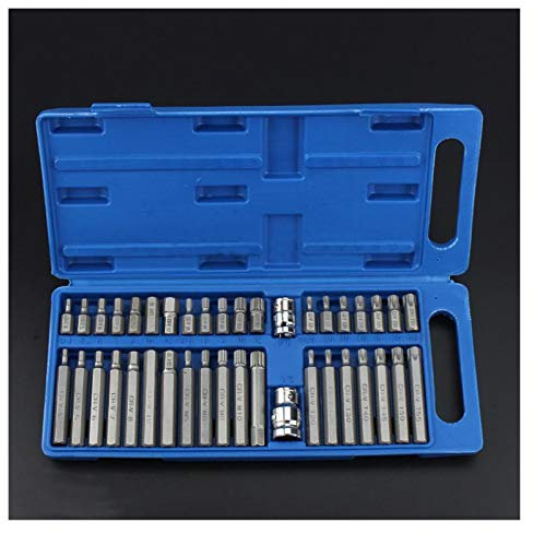 LiMePng 40 stücke 1/2in 3 / 8in Adapter Antrieb Schaft Hex Torx Sternaufprallsteckdose Set Metrische Buchse Set Ratsche Treiber Sockelschlüssel LiMePng (Number of Pieces : 40Pcs)