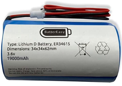 Visonic Powermax Battery for MCS-710, MCS-730, 3.6v Siren Alarm Replacement 0-9912-K 19000mAh