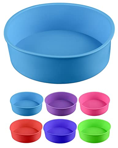 Anawakia 1 stampo rotondo per torte, in silicone, flessibile, per pane, frutta, rotondo (20 cm)