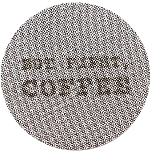 Gemini Espresso Puck Screen - 1.7mm Thickness 150μm Espresso Filter Screen - Mesh Coffee Reusable Filter for Espresso Portafilter Filter Basket - Made with 316 Stainless Steel (53.3 mm)