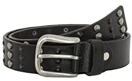 Redbridge Herren Gürtel Echtleder mit Nieten Nietengürtel Ledergürtel Leather Belt Schwarz 95