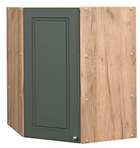 Vicco Eckhängeschrank Fame-Line, Grün-Gold Landhaus/Goldkraft Eiche, 57 cm