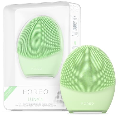 FOREO LUNA 4 Facial Cleansing Brush - Firming Face Massager - Anti Aging Face Brush - Enhances Absorption of Skin Care Products - Simple Face Care - Combination skin