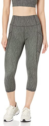 Amazon Essentials kvinnors aktiv skulptur hög midja capri leggings med fickor (finns i plusstorlek), flerfärgade prickar, 6X